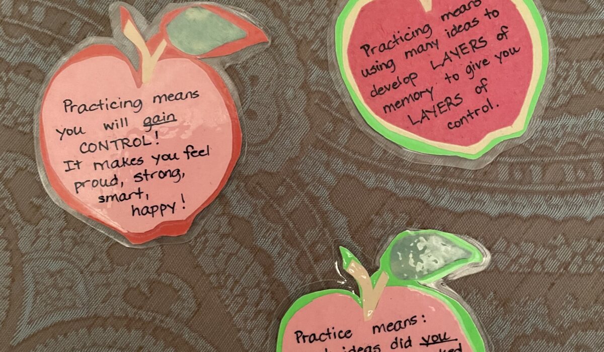 Practice apples.
